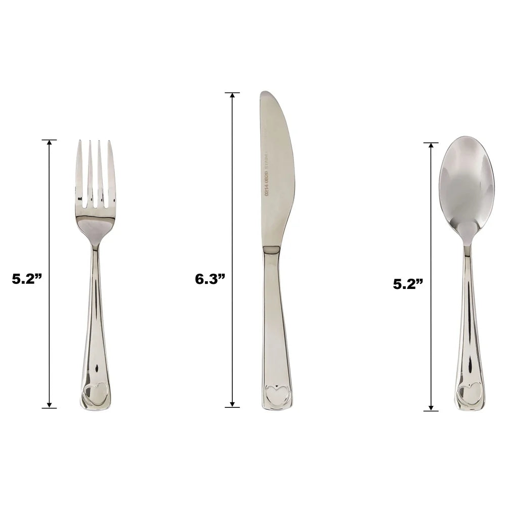 2 Pack Stainless Steel Toddler Flatware Set