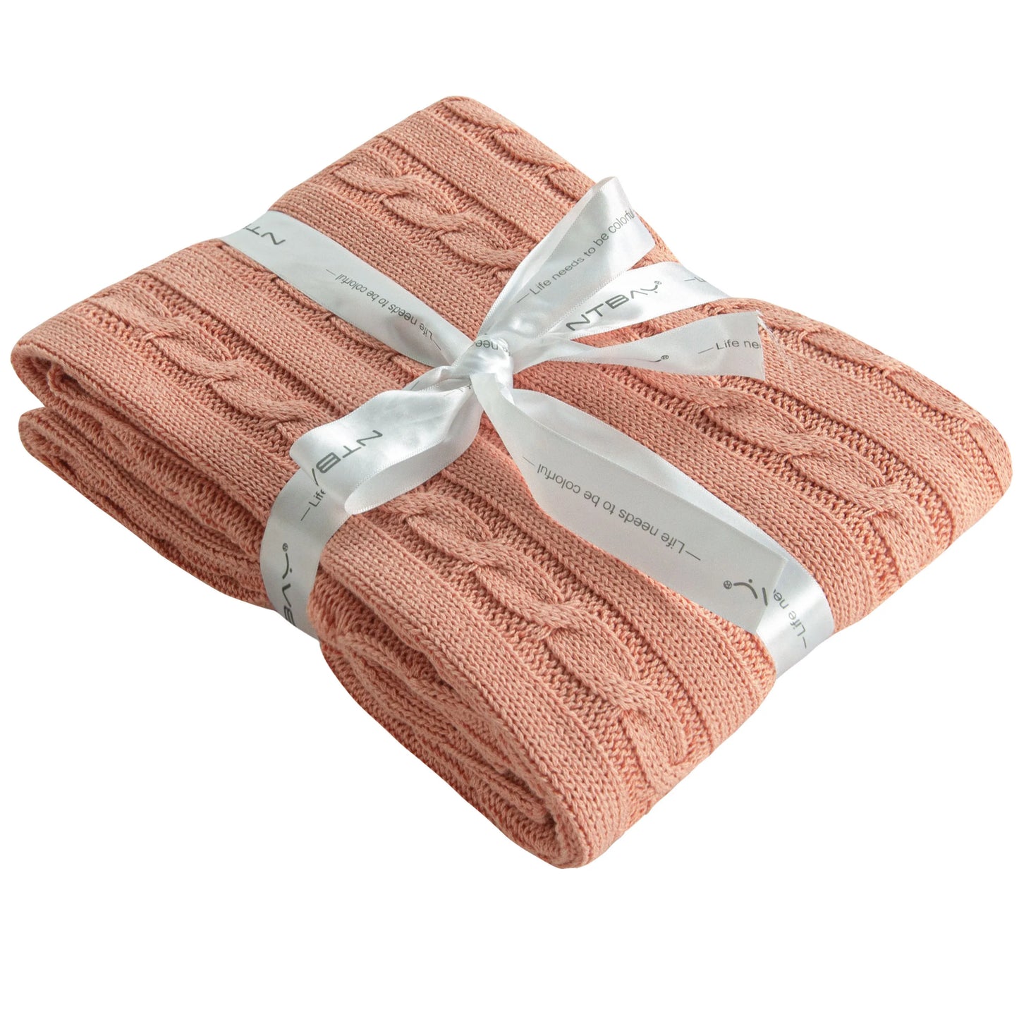 100% Cotton Cable Knit Toddler Blanket