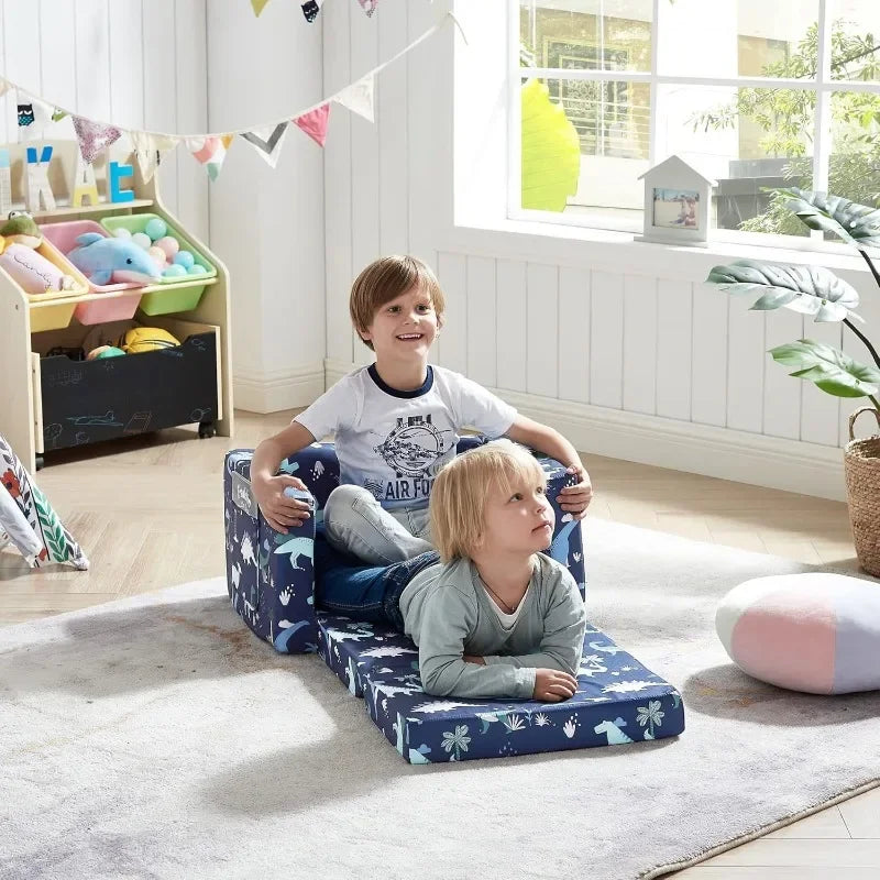 Kids Sofa Chair to Sleeper Couch (Dinosaur)