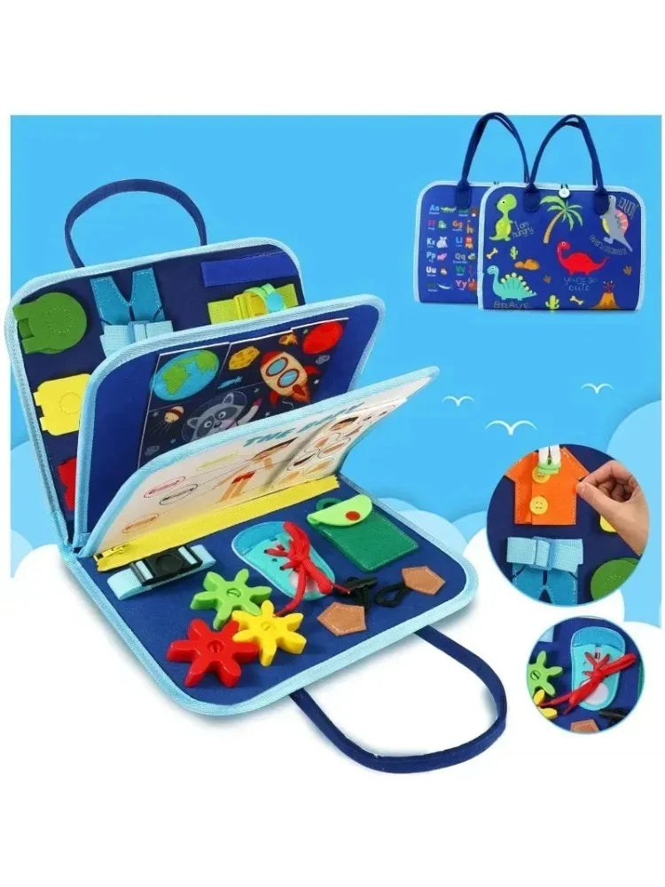 Busy Board Sensory Activity Montessori Toys Ages 1-3