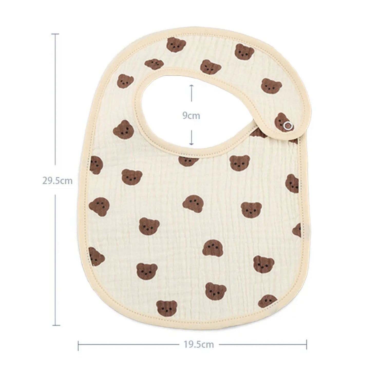 2pcs cotton bear waterproof baby bibs