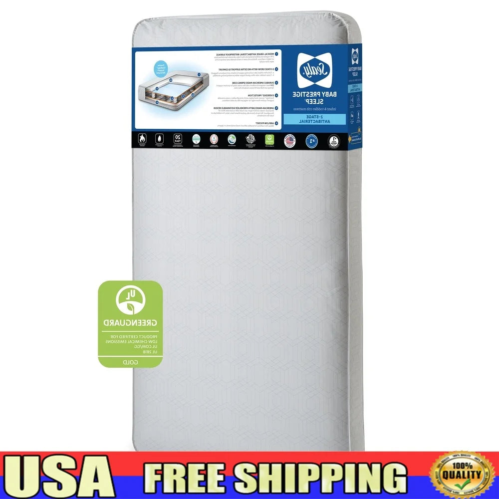 Ultra-Premium 2-Stage Antibacterial Baby Crib Mattress
