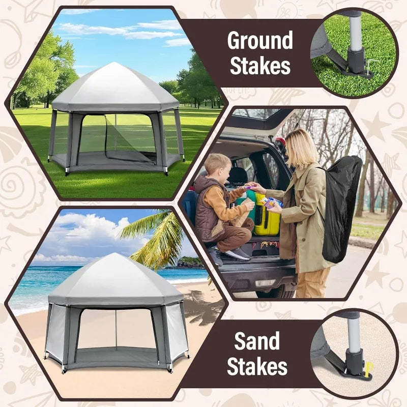 Portable Outdoor Playpen for Babies and Toddlers