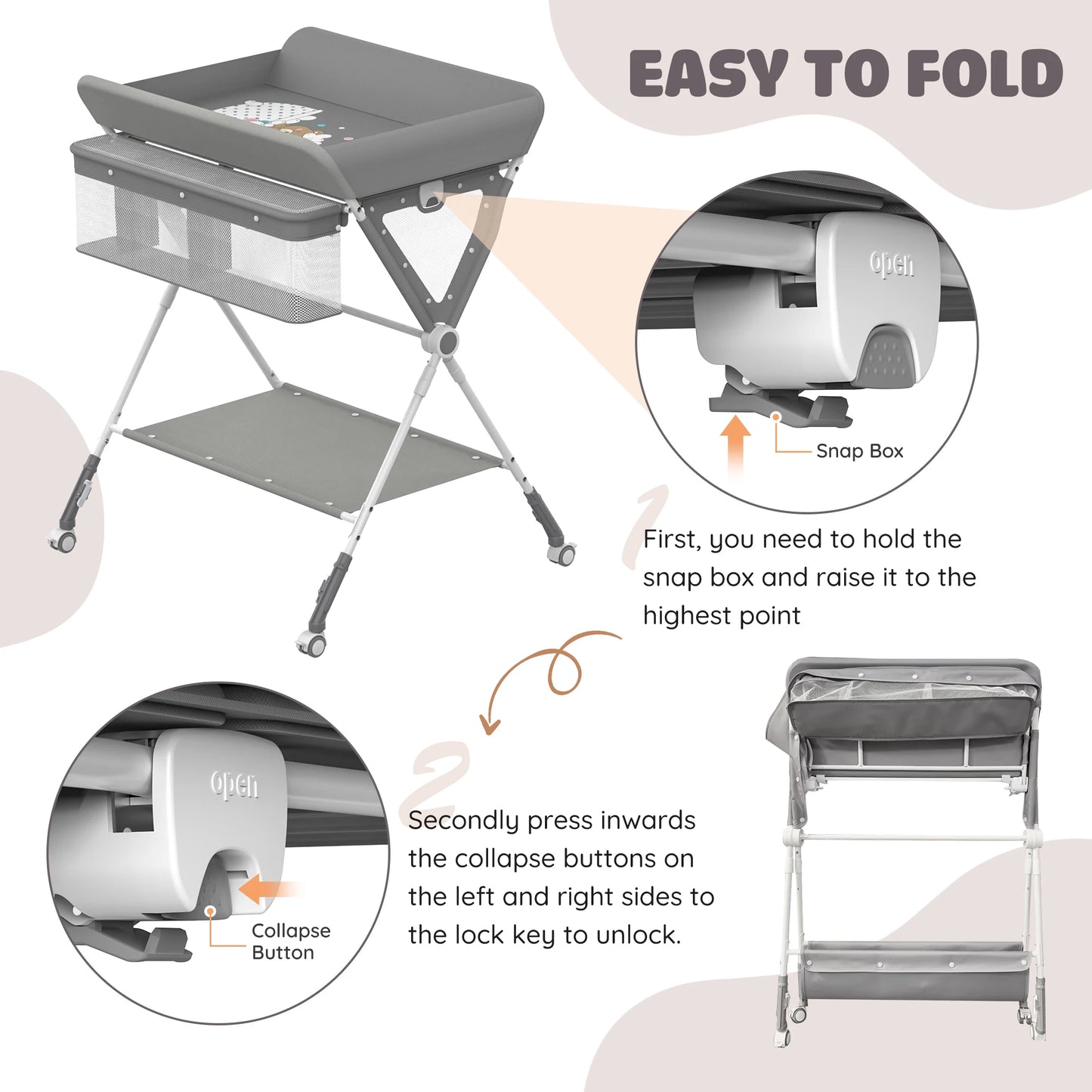 Folding Diaper Changing Station