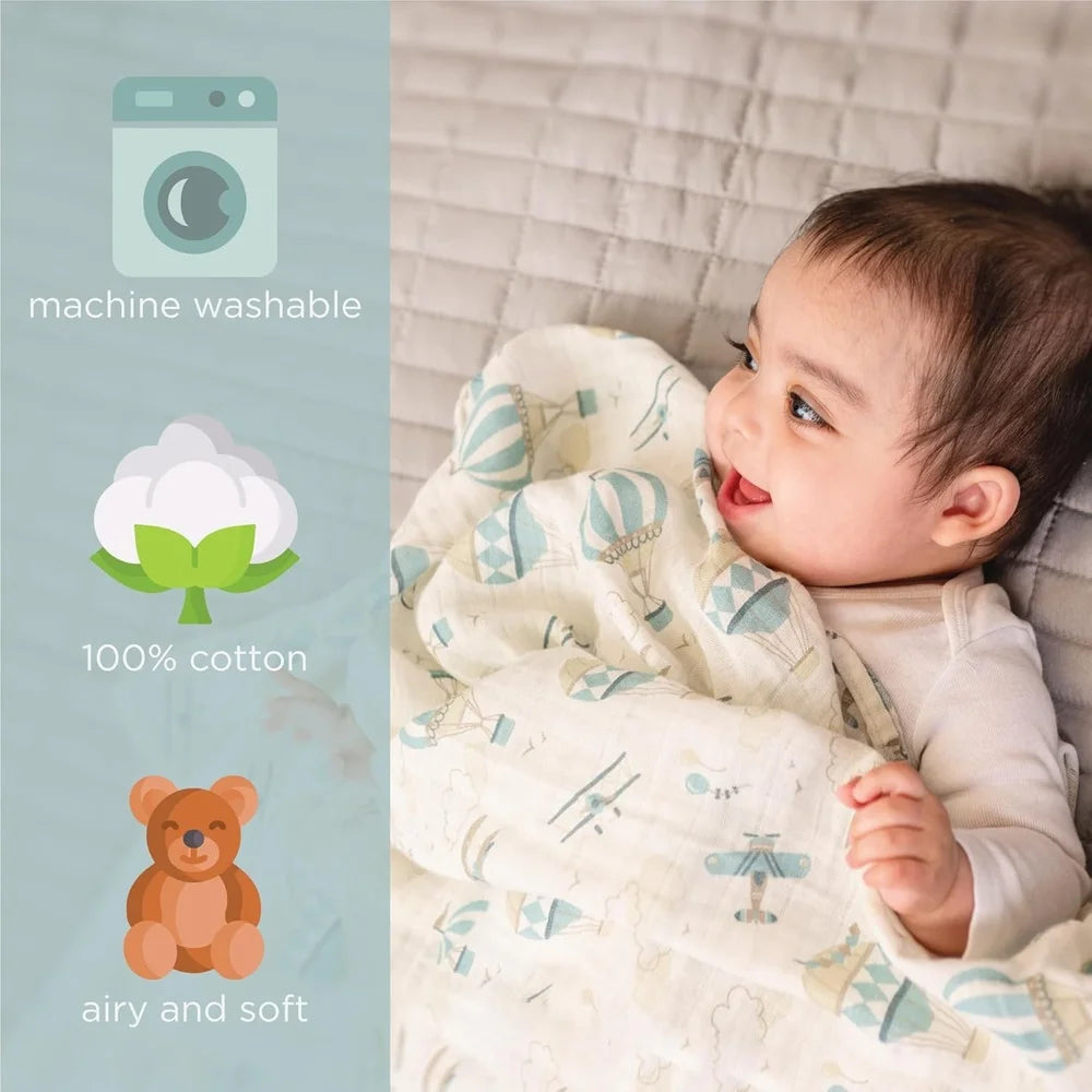 100% Cotton Muslin Swaddle Blanket