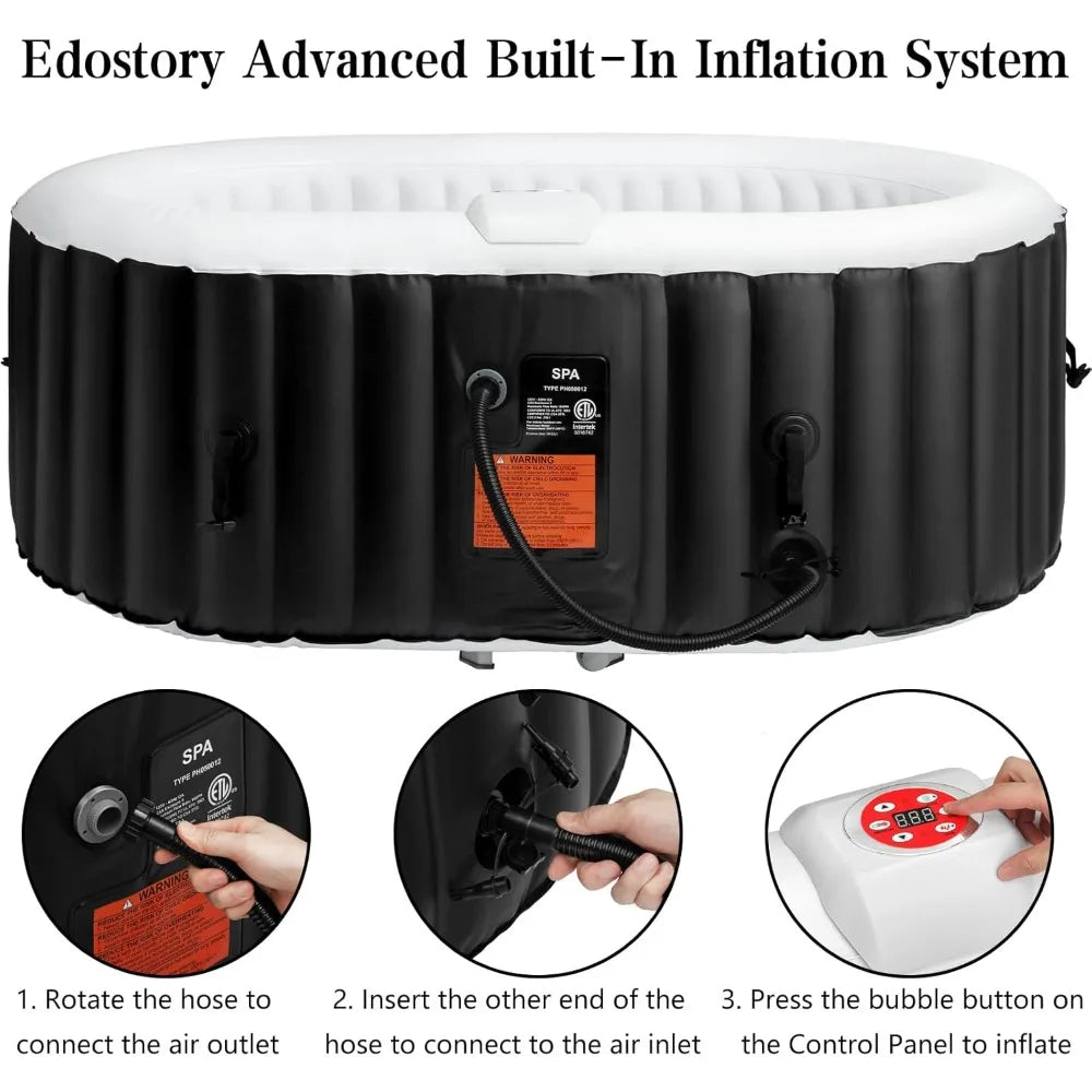 2-Person Inflatable Portable Oval Spa