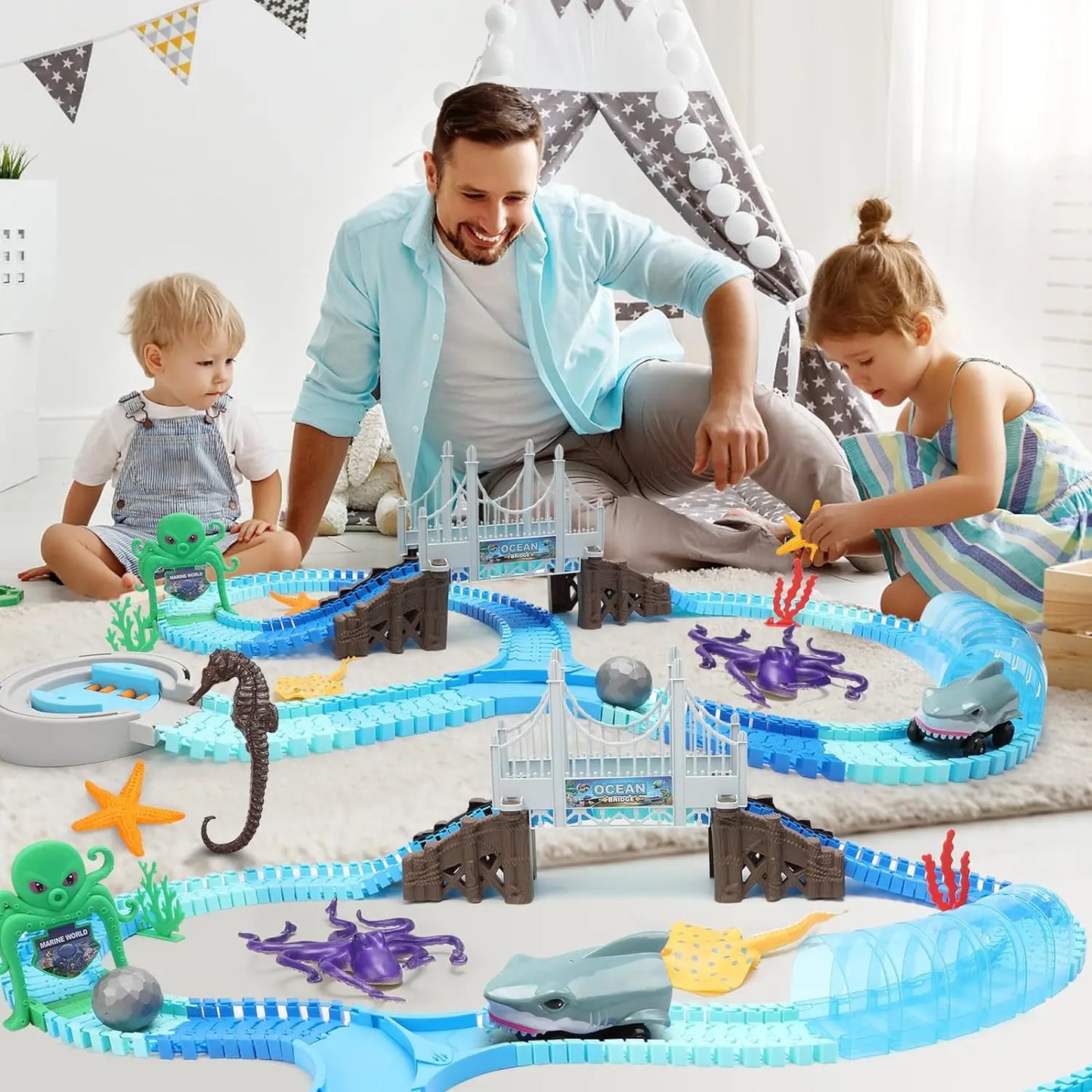 Shark Race Car Track, Age 3+