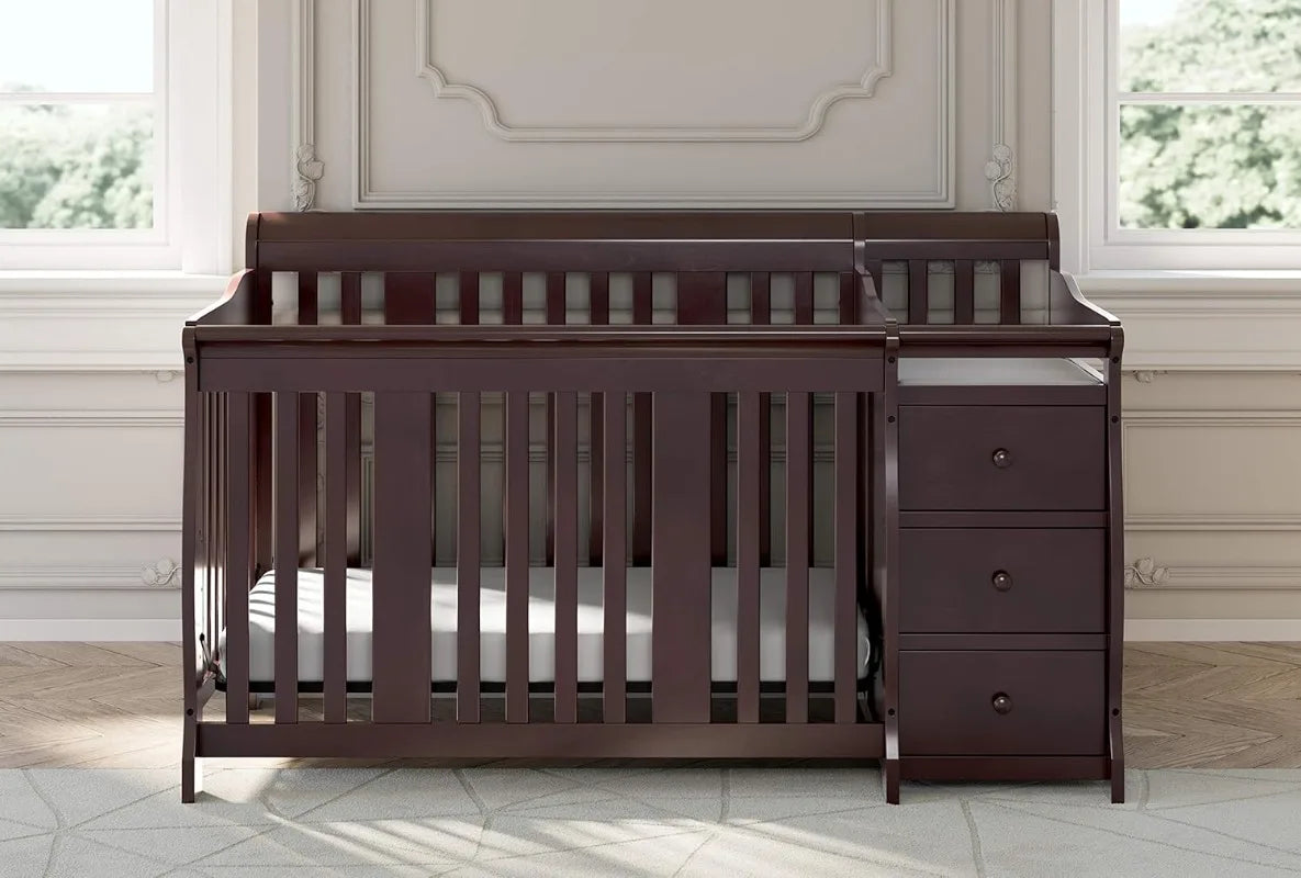 5-in-1 Convertible Crib and Changer (Espresso)
