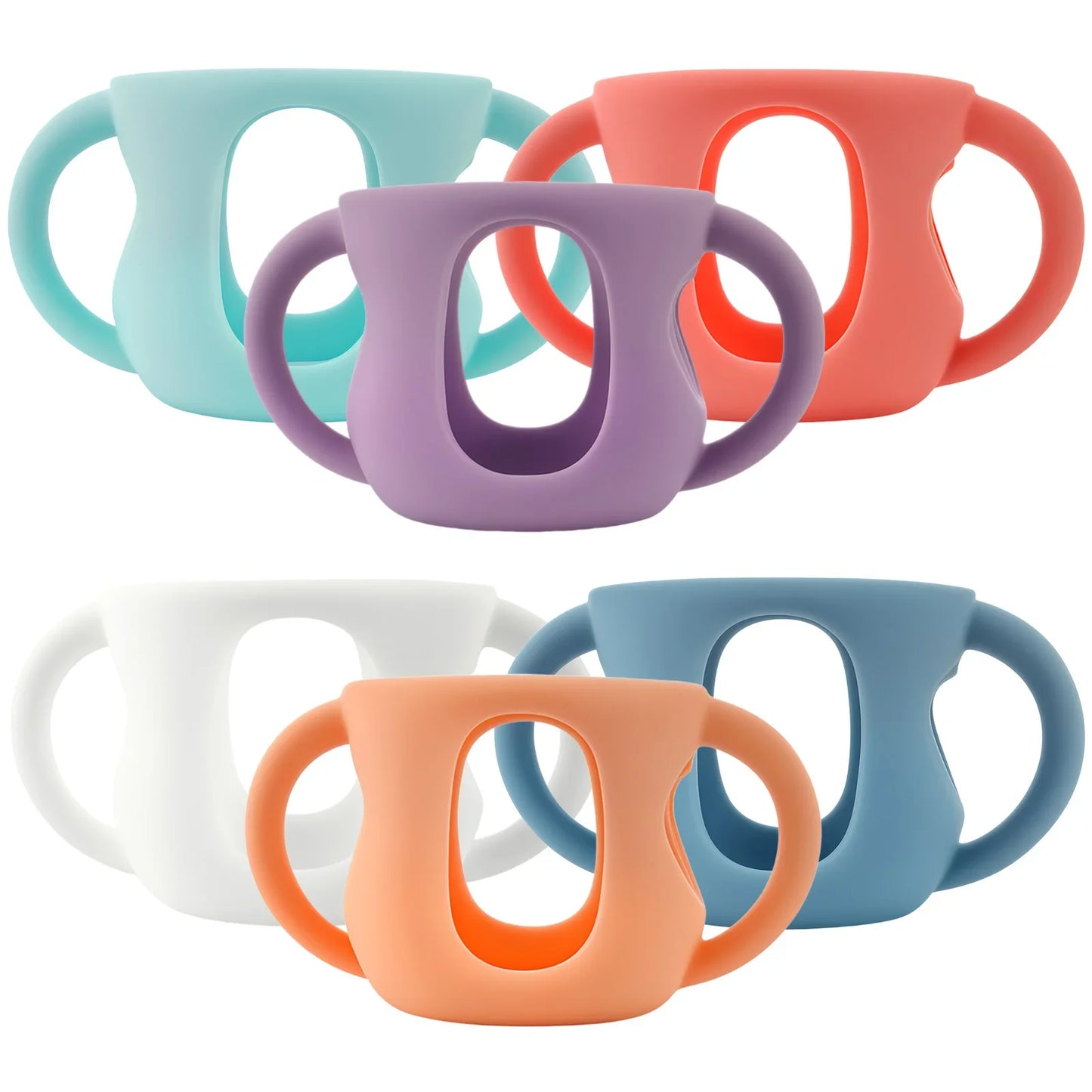 6Pcs Silicone Baby Bottle Cover with Handle