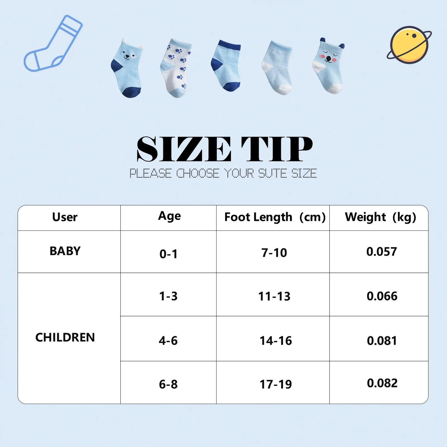 10 Pairs Baby Socks