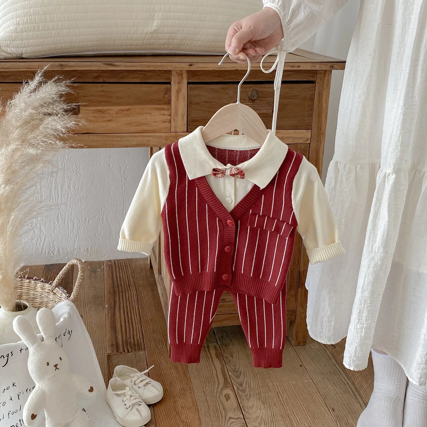 Baby Boy Knit Striped 3Pcs