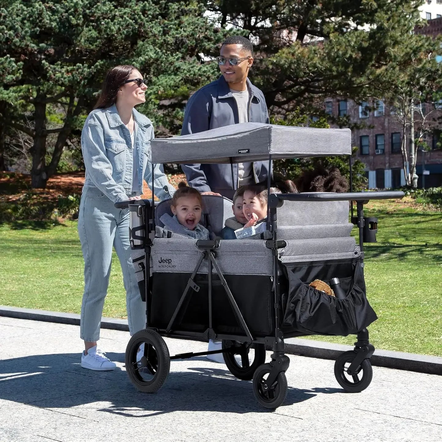 4 Seater Stroller Wagon with Convertible Seats