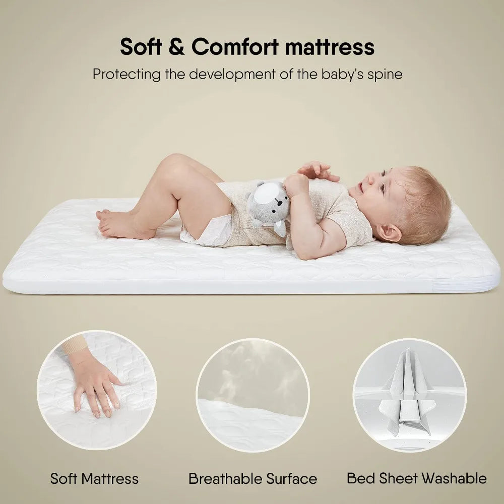 Baby Bassinet, 3-in-1 Infant & Toddler Cradle