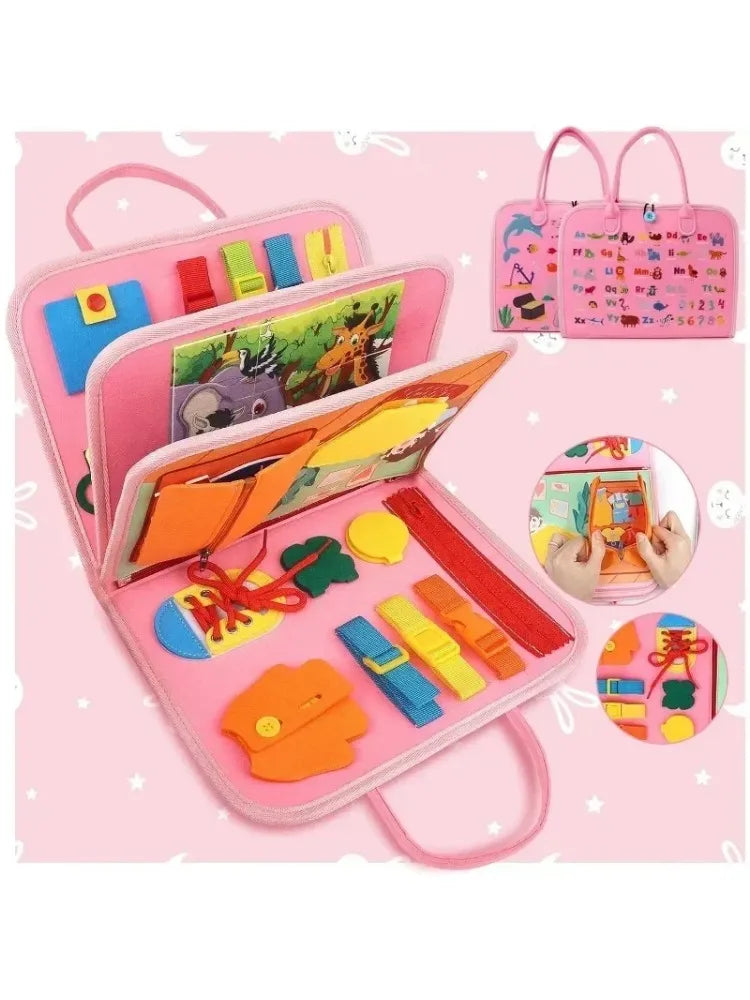 Busy Board Sensory Activity Montessori Toys Ages 1-3