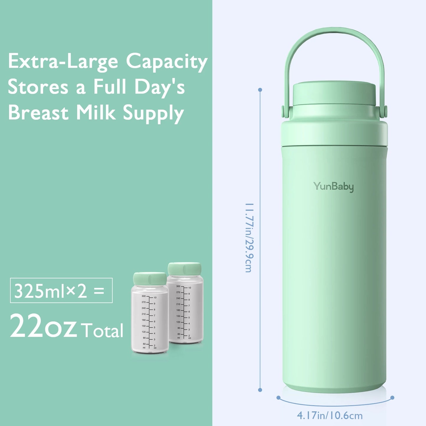 Baby Premium Breastmilk Storage Cooler - 22oz Capacity
