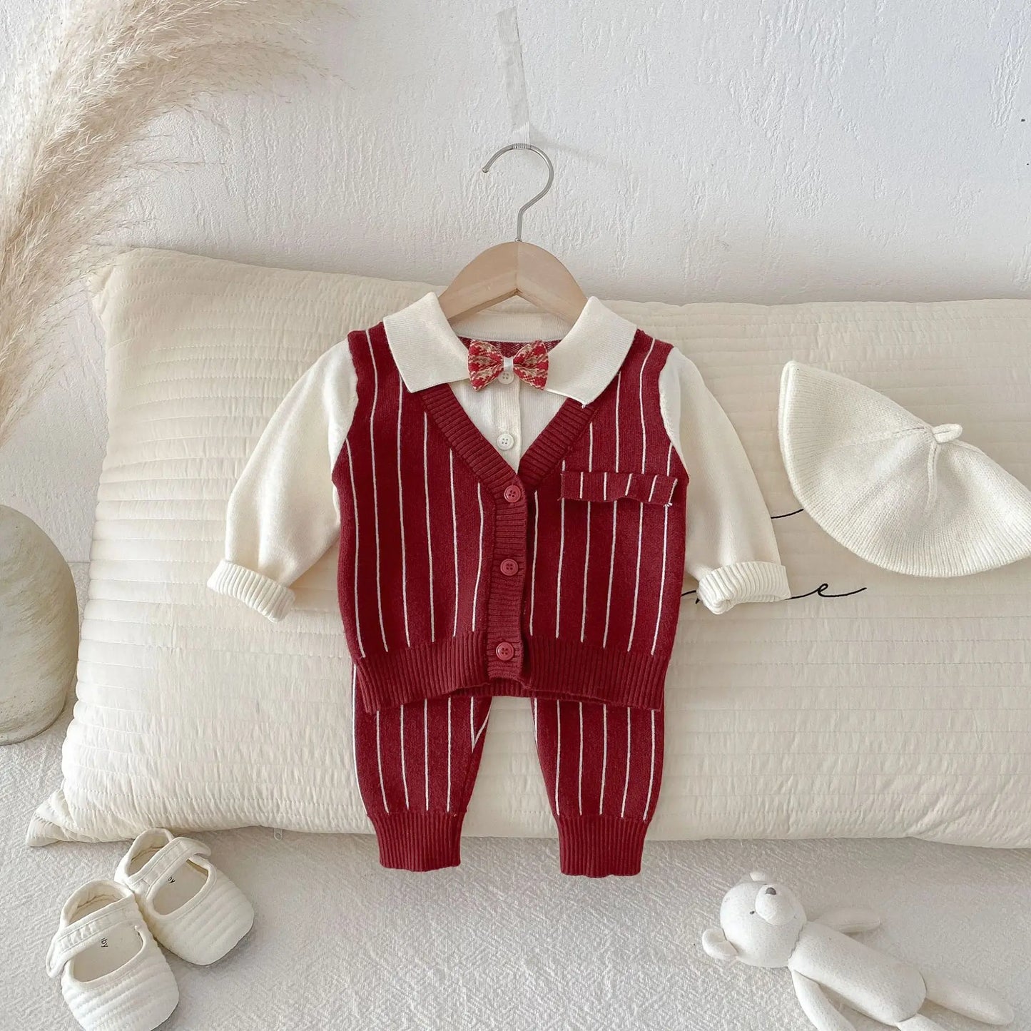 Baby Boy Knit Striped 3Pcs