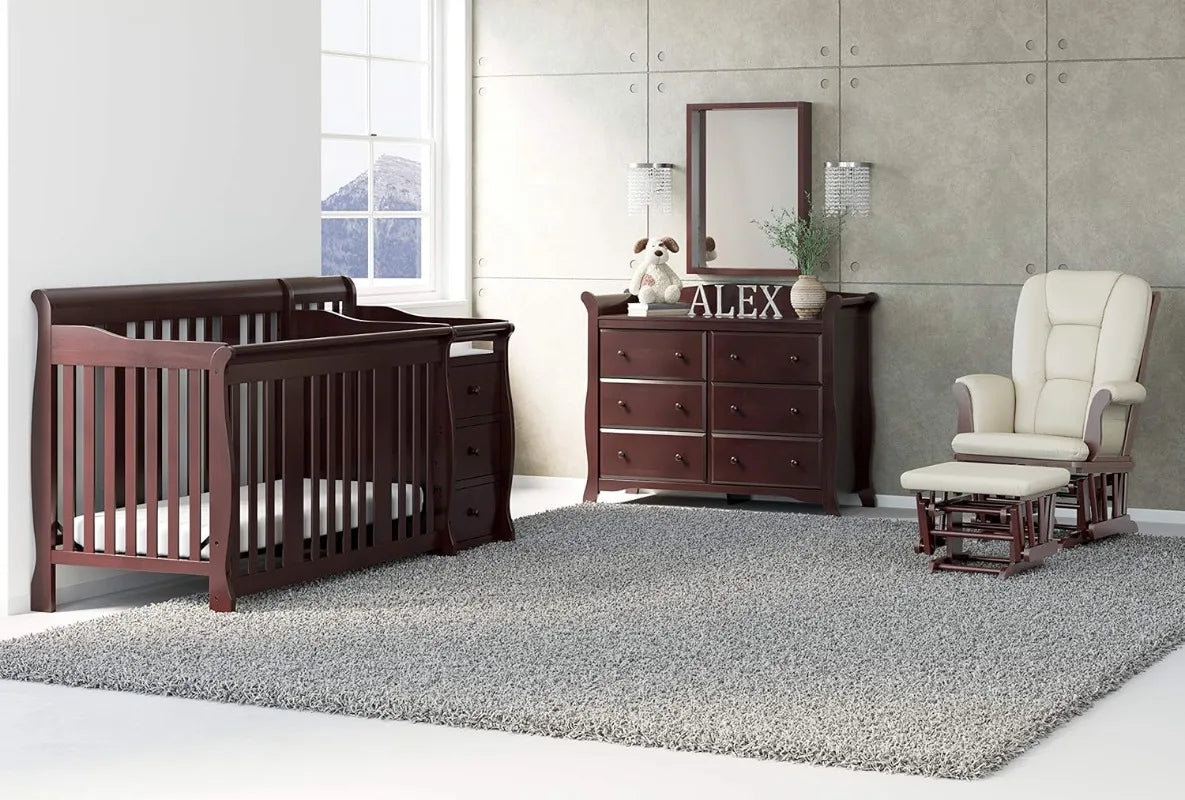 5-in-1 Convertible Crib and Changer (Espresso)
