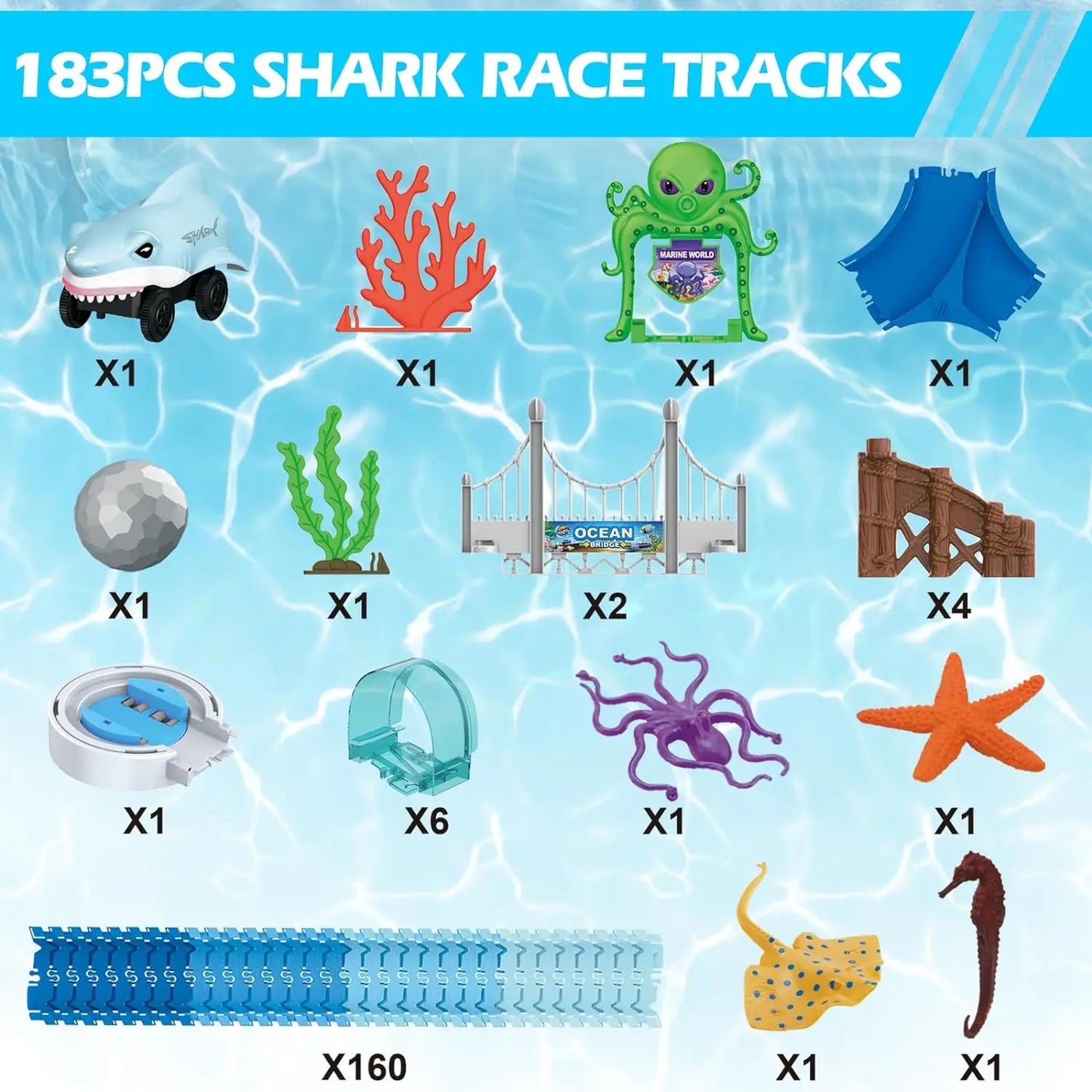 Shark Race Car Track, Age 3+