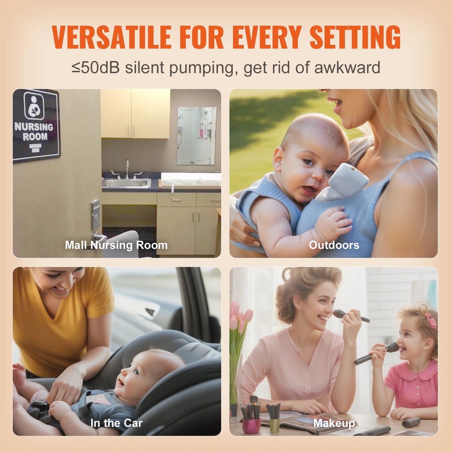 Ultra-Quiet Rechargeable Breast Pump