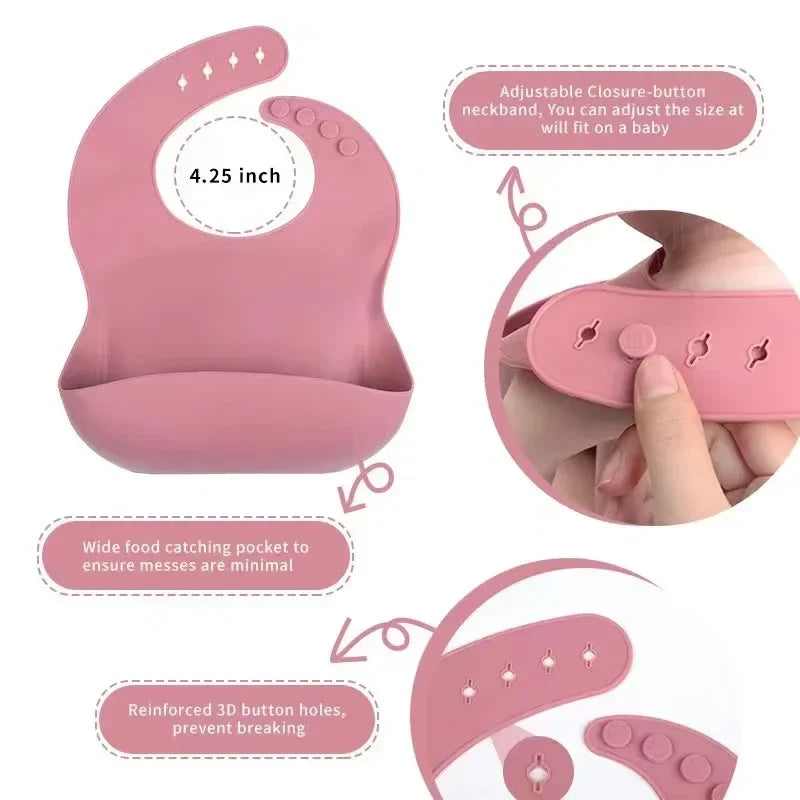 6Pcs Baby Silicone Feeding Set