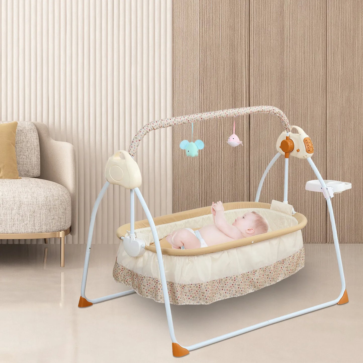 Portable Baby Bassinet with Bluetooth