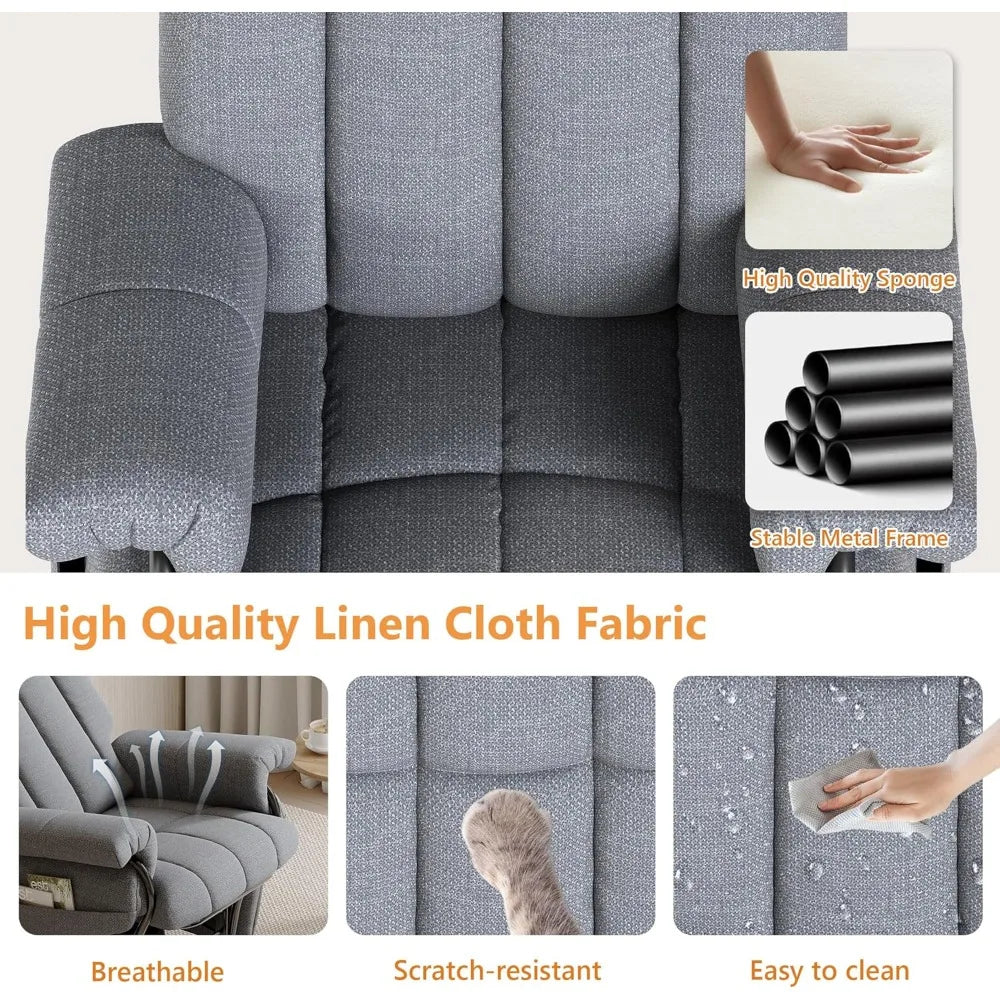 Swivel Recliner Chair with Ottoman