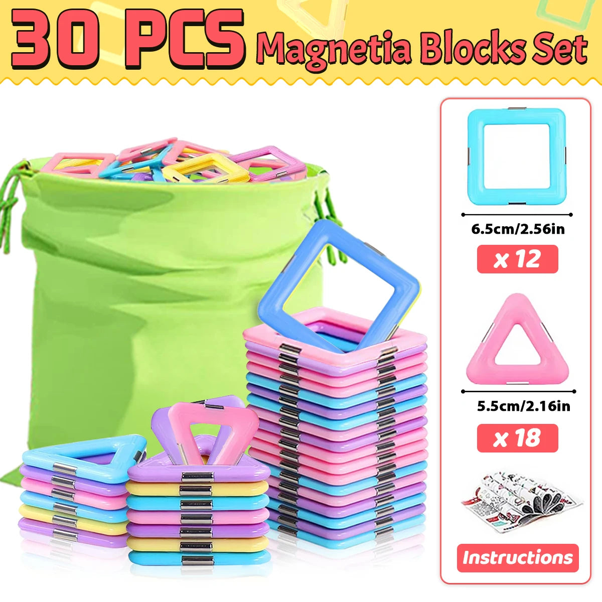Magnetic Building Blocks Set