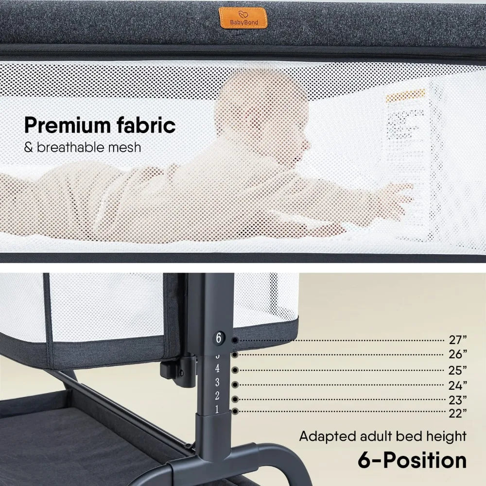 Baby Bassinet, 3-in-1 Infant & Toddler Cradle