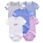 5pcs Short Sleeve Baby Bodysuits