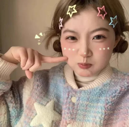 10/50pcs Colorful Kawaii Star Barrettes