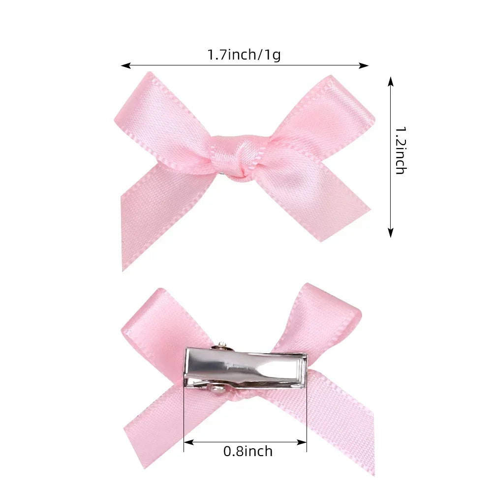 5-24Pcs Girls Bows Mini Hair Clips