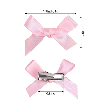 5-24Pcs Girls Bows Mini Hair Clips