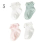 4Pair/lot Baby non-slip cotton socks