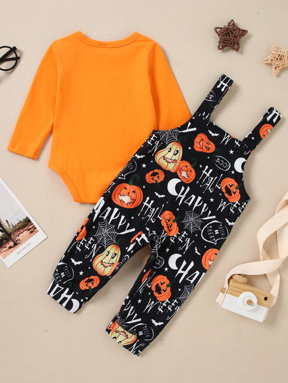 2Pcs Halloween Stripe Outfits
