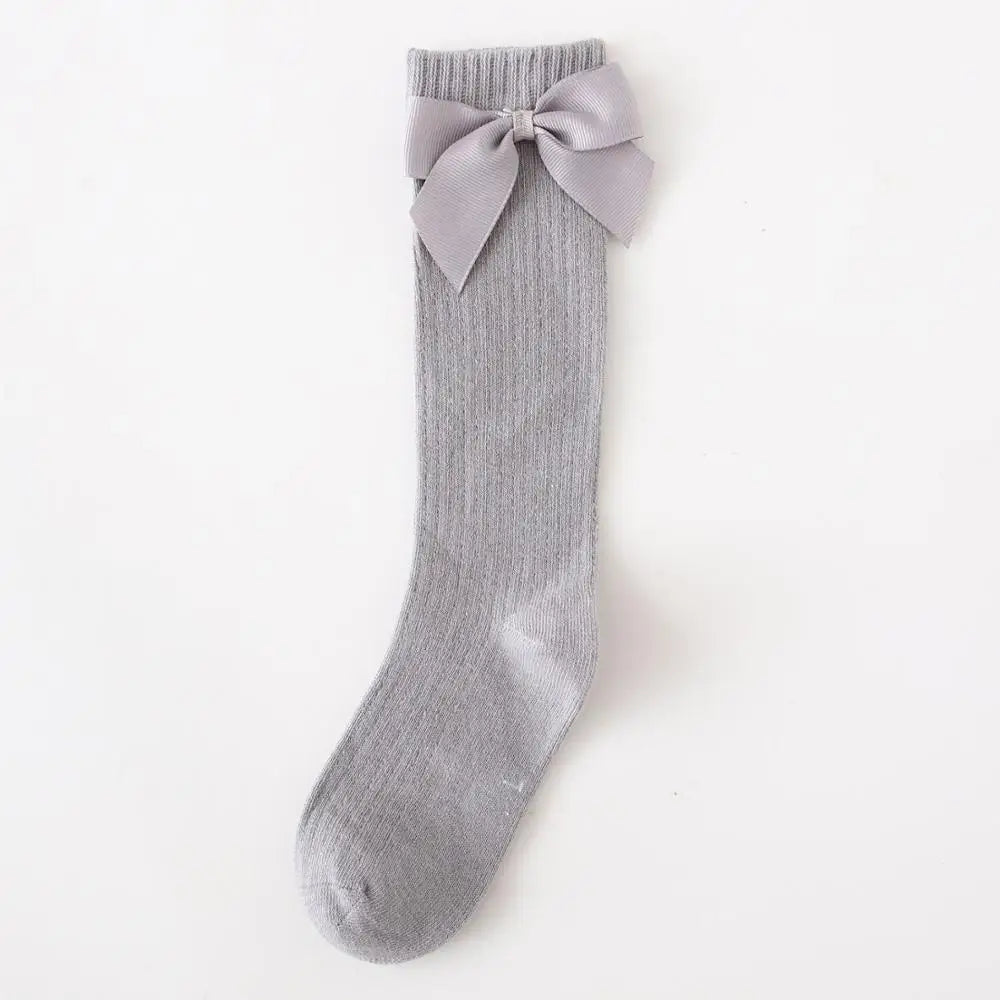 Girls Knee High Socks With Bows