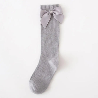 Girls Knee High Socks With Bows