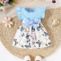 Butterfly and Plant Polka Dot Dress + Ribbon