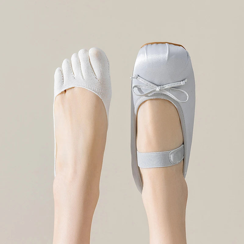 5 Pairs No Show 5 Finger Socks
