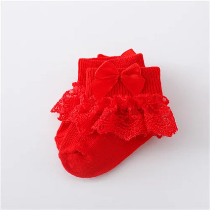 Baby Girls Cotton Lace Socks