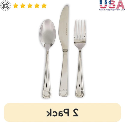 2 Pack Stainless Steel Toddler Flatware Set