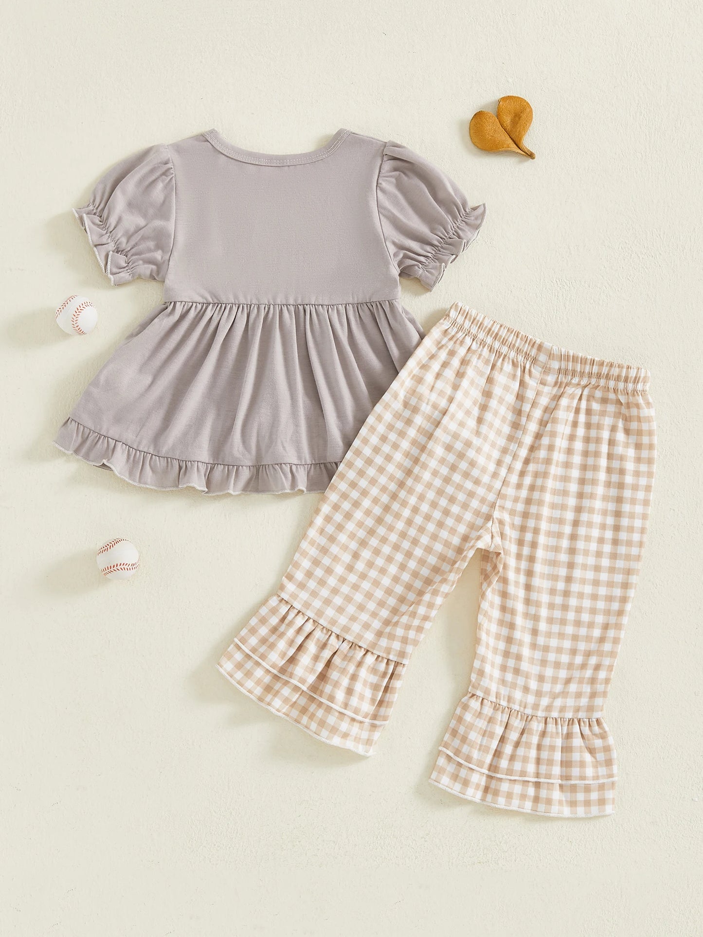 Adorable Infant Girl Baseball Uniform - 2-Piece Ensemble