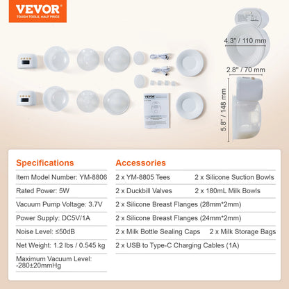 Ultra-Quiet Rechargeable Breast Pump