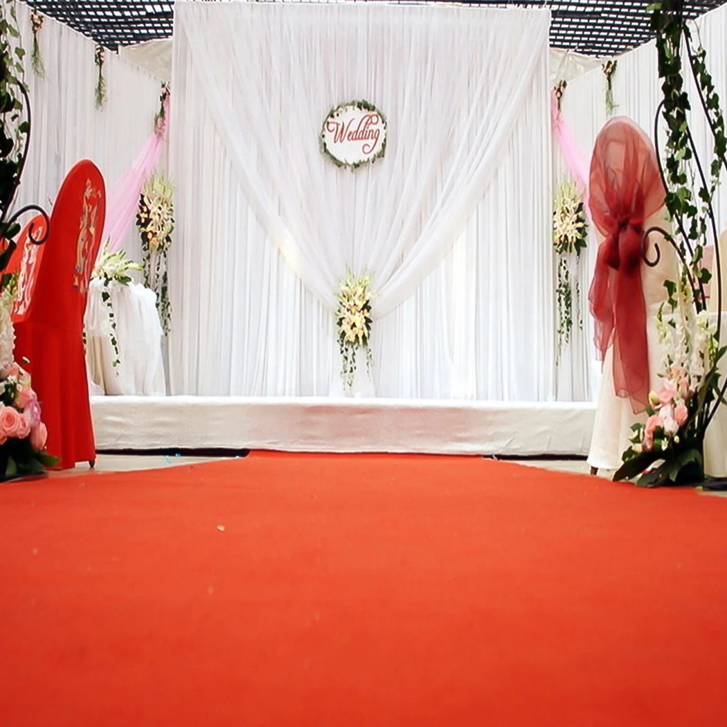 10ft X 10ft White Pleated Wedding Photography Backdrop Curtain
