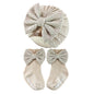 Baby Girl Turban Hat and Socks Set