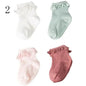 4Pair/lot Baby non-slip cotton socks