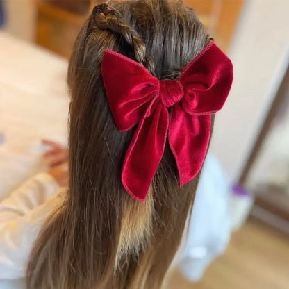 4/5Pcs Cotton Bow Hair Clips