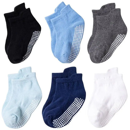 6 Pairs/lot Anti-slip Boat Socks
