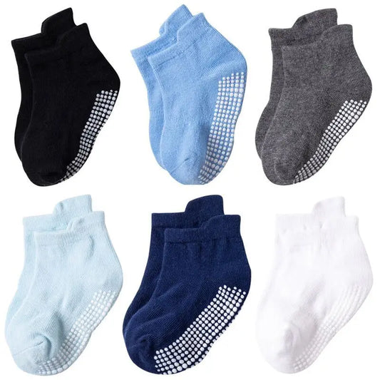 6 Pairs/lot Anti-slip Boat Socks