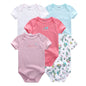 5pcs Short Sleeve Baby Bodysuits