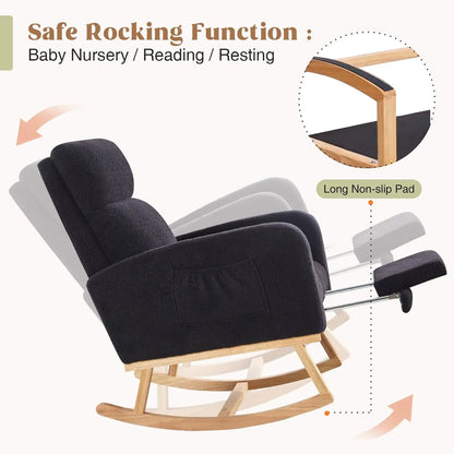 Nursing Rocking Chairs with Foot Rest